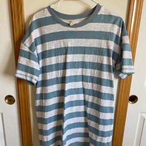 Shift dress Blue and white striped - Size:M/L